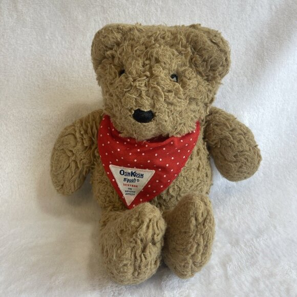 OshKosh‎ B'Gosh Vestbak Scarf Vintage Bear 12" Eden Toys - Picture 1 of 9
